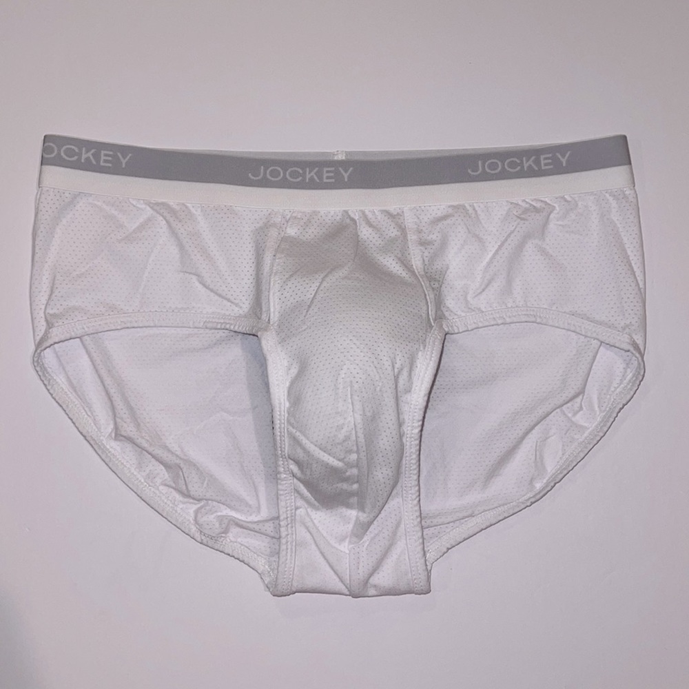 COPY - Jockey Ultimate Breathe Mesh Briefs White Large two briefs